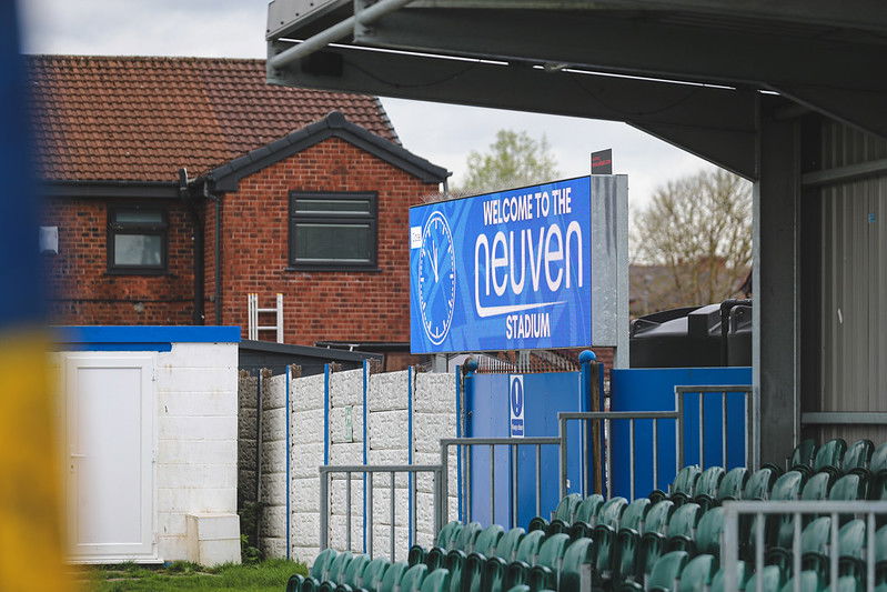 The Neuven Stadium sign