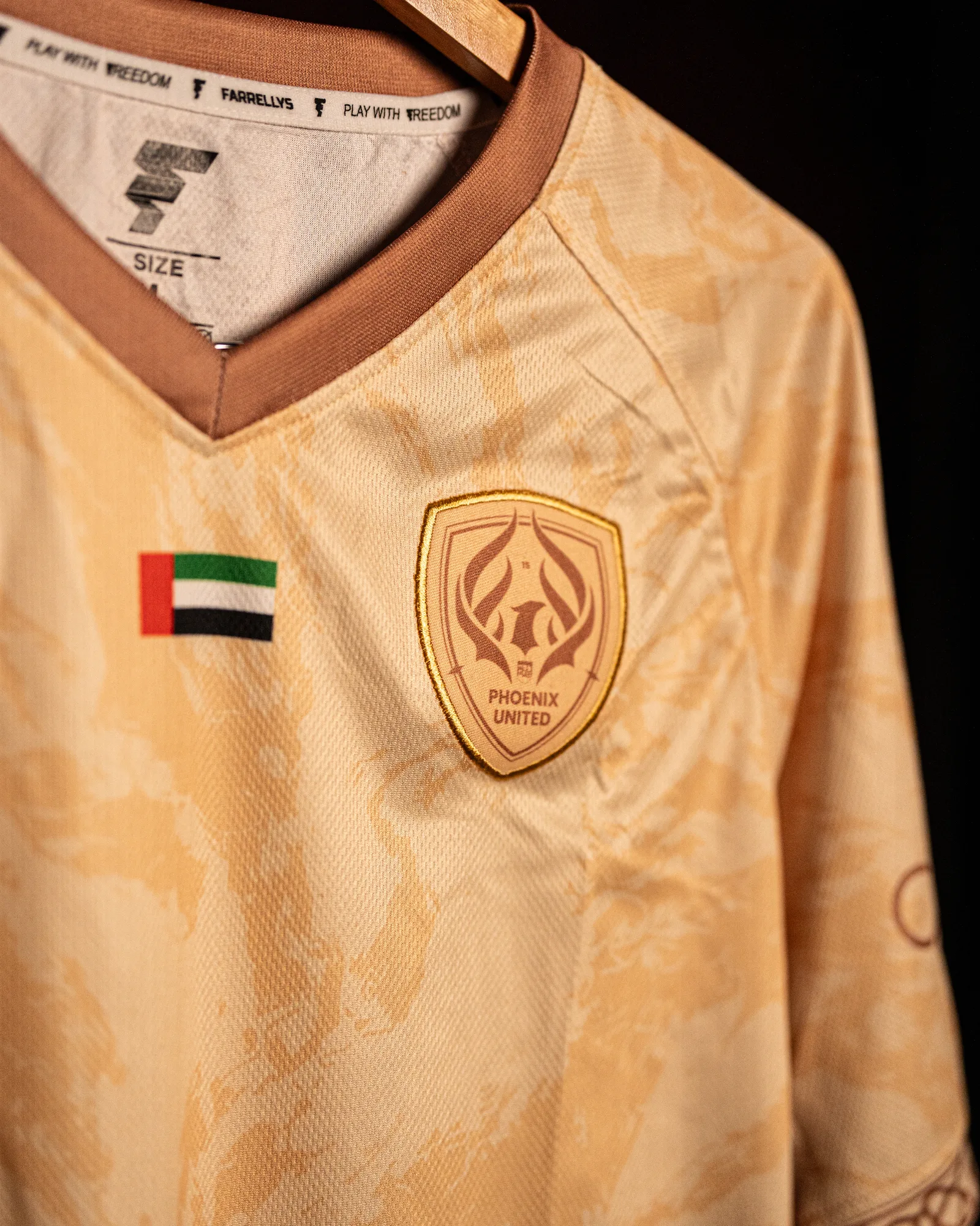 Close-up detail of the home shirt