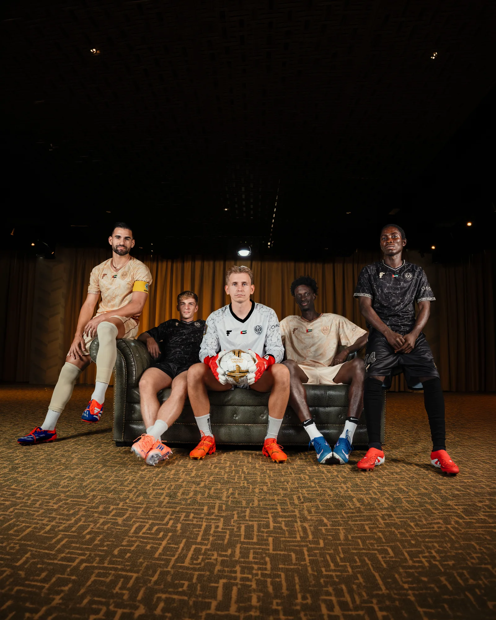 Phoenix United players at the club photoshoot